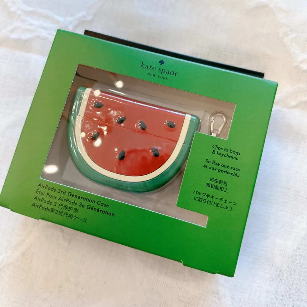 NIB Kate Spade Watermelon AirPods 3RD Generation Case  KB628 What-A-Melon